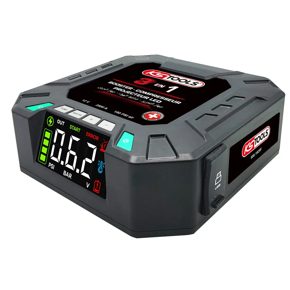 3 in 1 Projector Lithium Booster Inflator Premium Emergency Tool for On ...