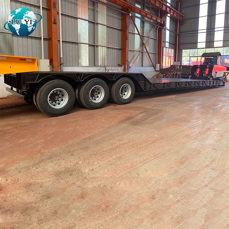 Hydraulic Detachable Gooseneck 6 Axle 60 100 Tons Lowbed Lowboy Low Boy Loader Low Bed Trailer