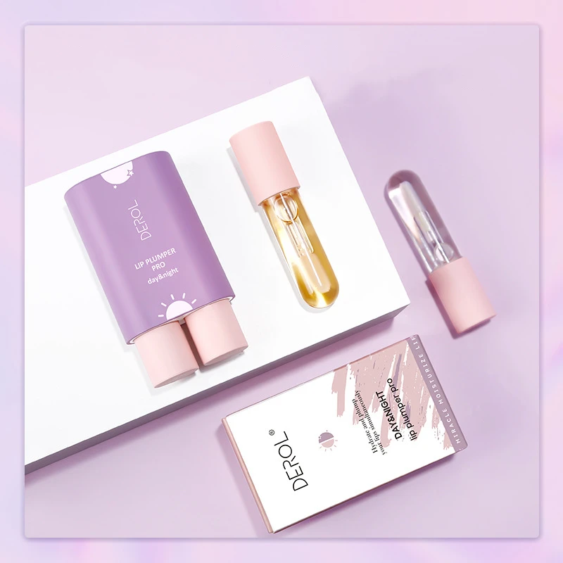 Собственная торговая марка, двойная туба, дневная и Ночная Мятная Имбирная губа, жидкость для пухлых губ, стойкая водостойкая, на заказ