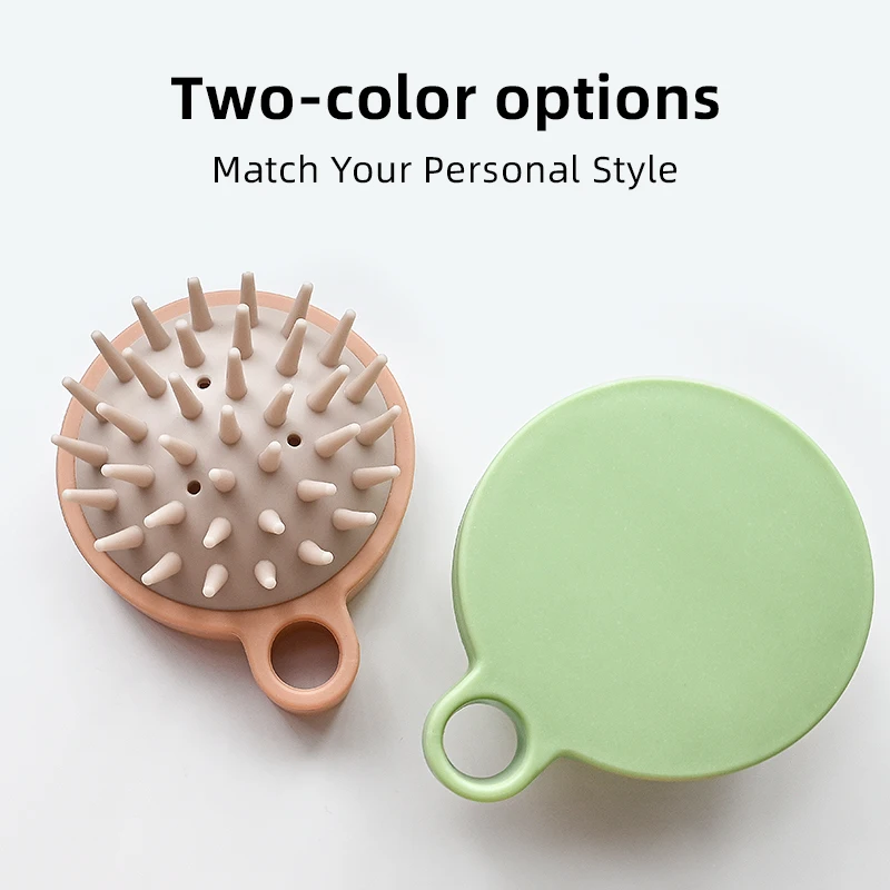 Professional Oval Scalp Exfoliator Detangling Shampoo Massager Comb Wet Dry Hair Brush ABS Silicone Brown Green Hooks Easy Dry H3b2136efd40e47d1ad6ce1cd127d66b5X