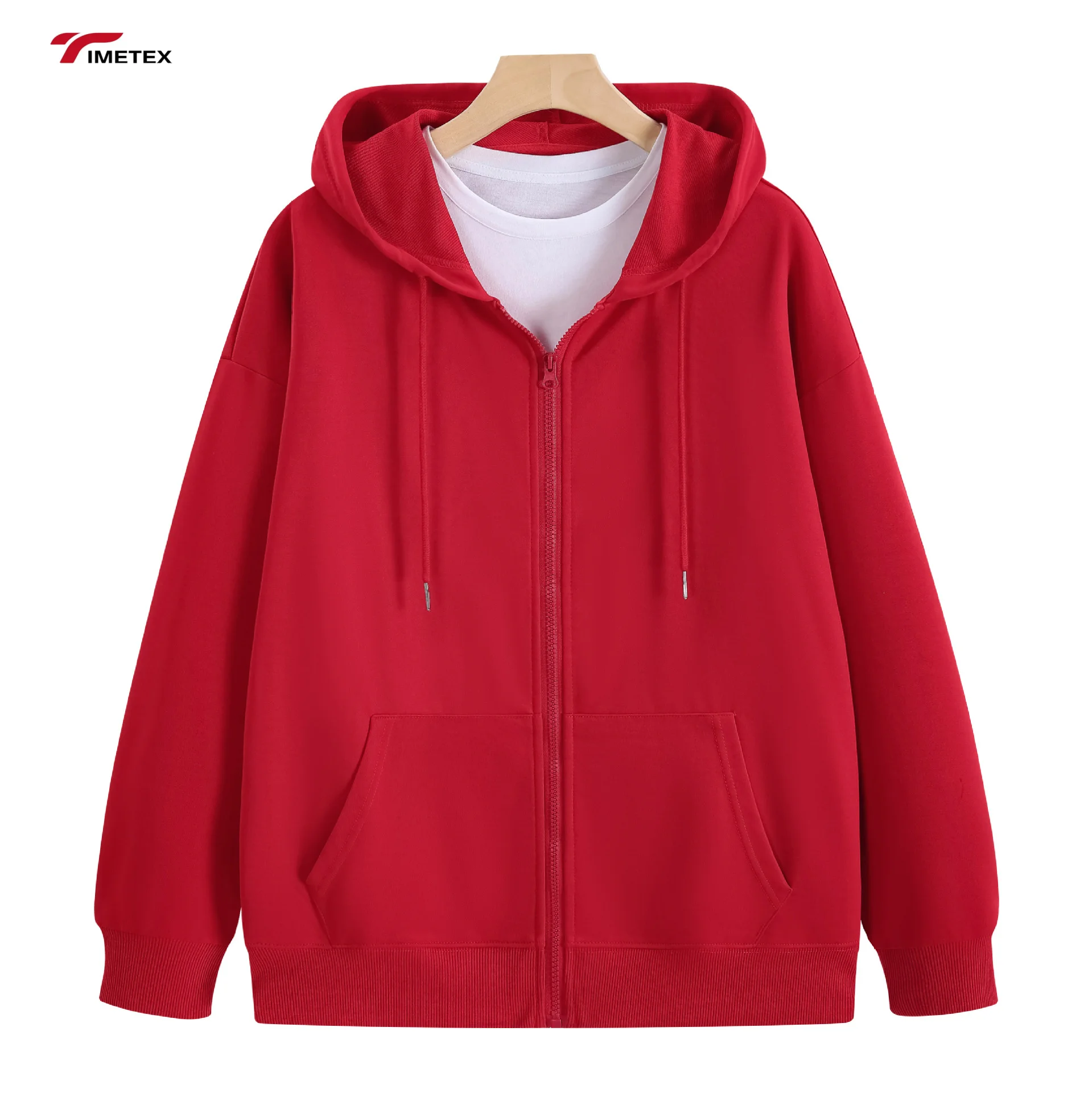 Casual Sport Streetwear Custom Unisex Zipper up Heavy Weight Sweatshirt 100% Cotton Polyester Oversized Active Tops