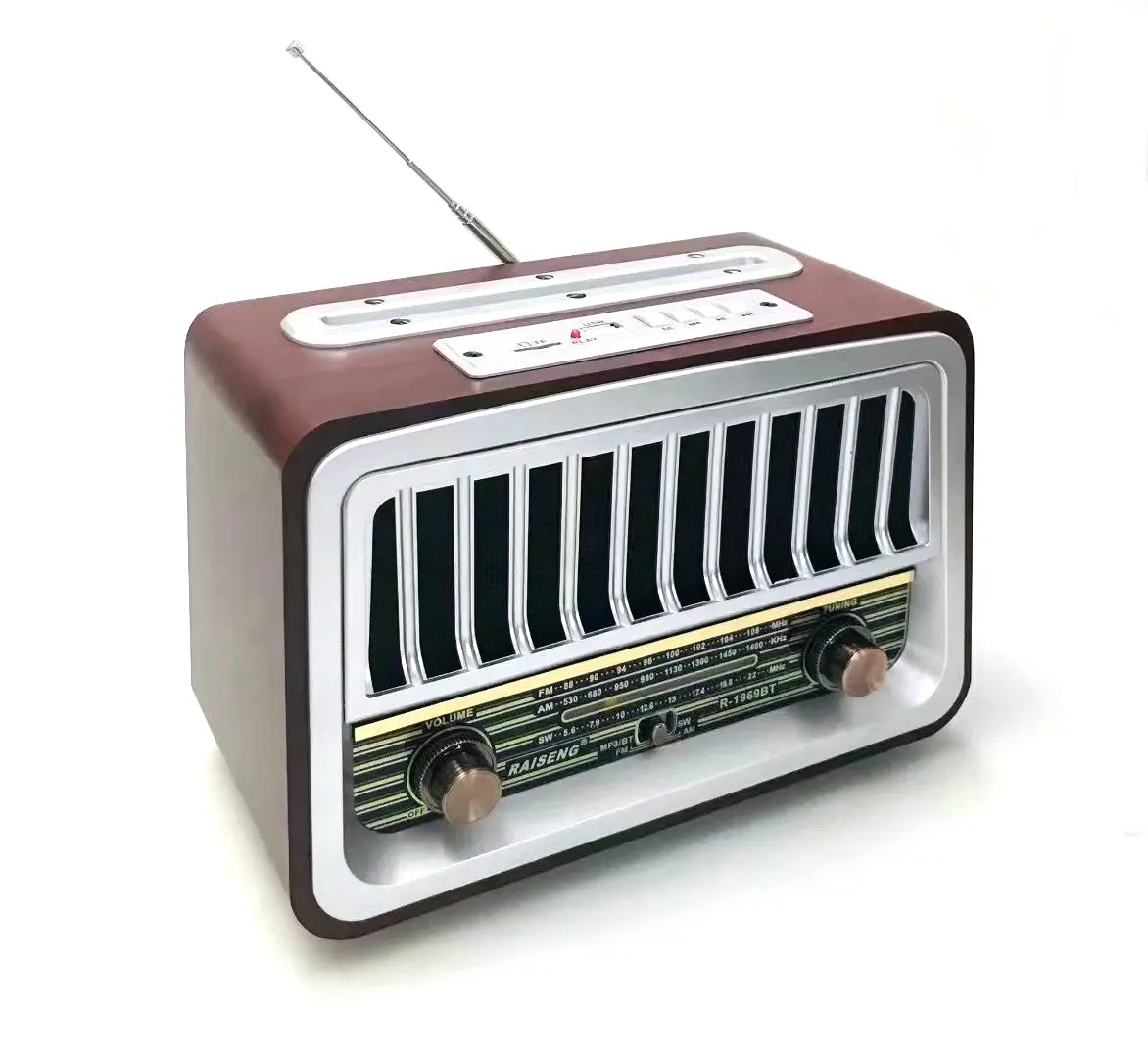 RAISENG Retro Radio - AM/FM/SW with USB TF Slot BT Speaker