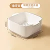 Ivory White Double-Layer Drain Basket [Medium]