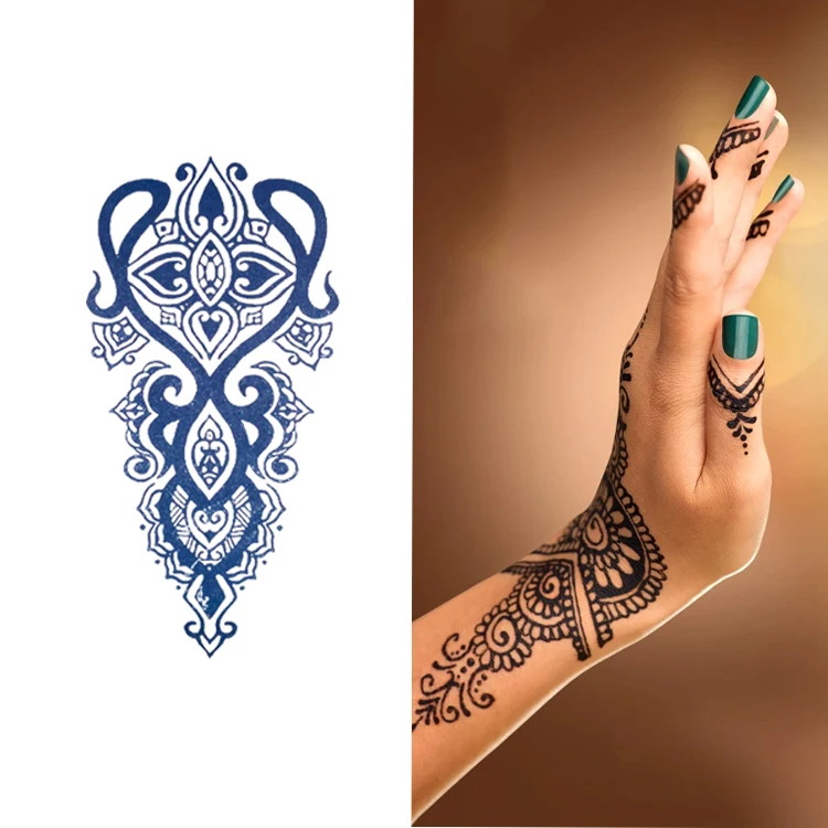 DIVAWOO 12 Sheets Henna Tattoo Stencils Hand Temporary Tattoo Stencils  Stickers  Amazonin Beauty