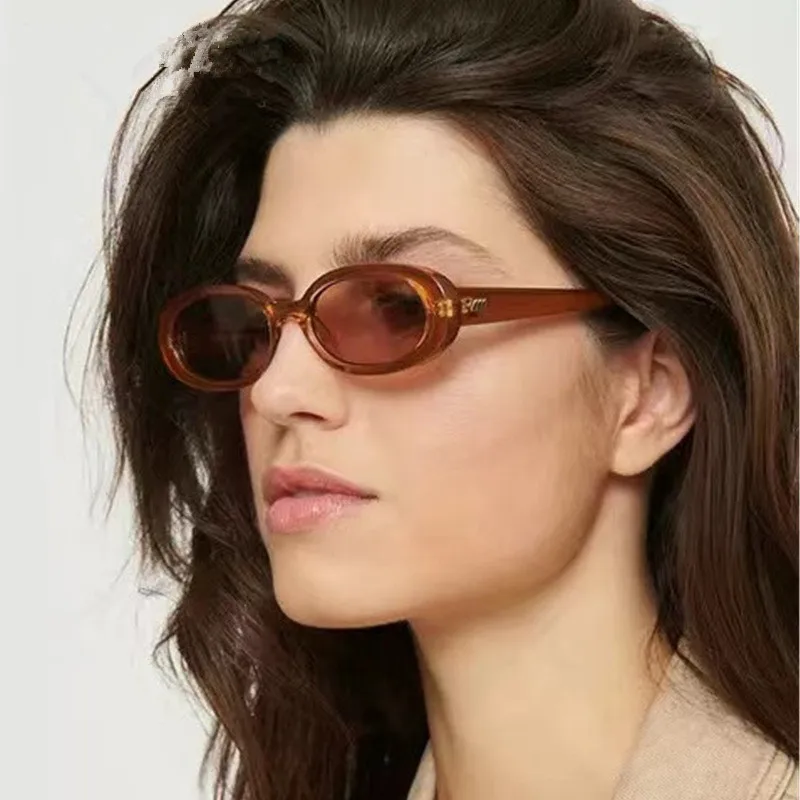 Oval Plastic Frame Sunglasses with UV Protection s-l400.jpg main image 3