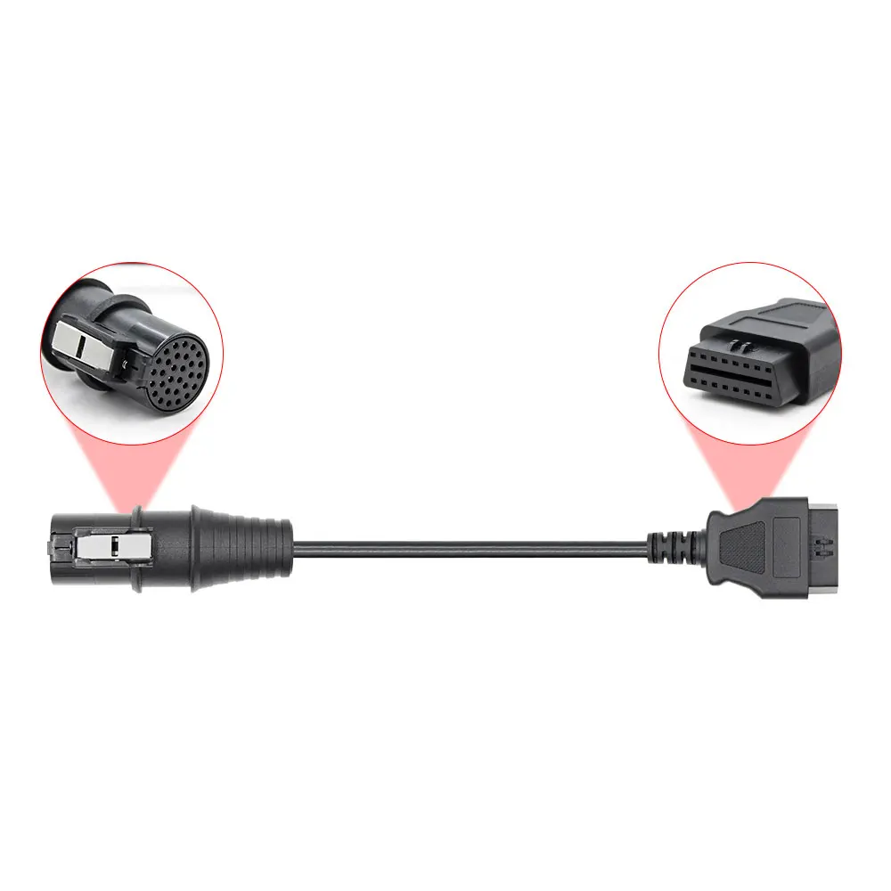 Obd2 Convert Cable 30pin to 16pin OBD Connect Truck Cable Connector Adapter for Iveco Used for Truck Scanner