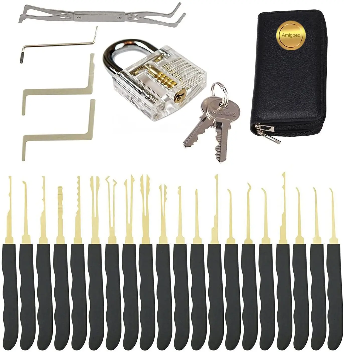 Free Sample 15pcs Locksmith Hook Lock Picking Set Lock Pick Set