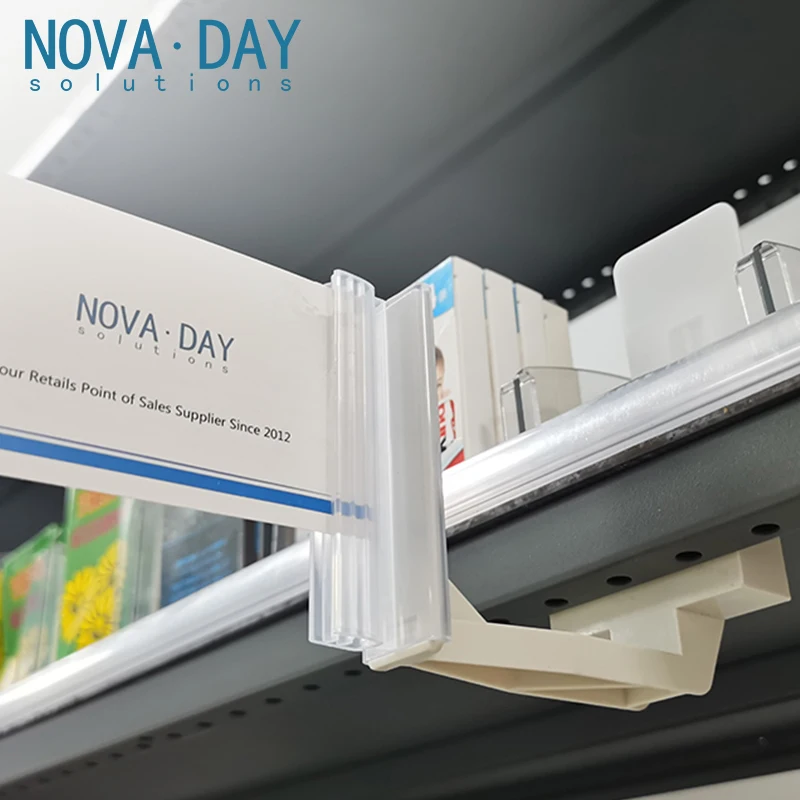 Gondola Shelf Plastic Price Tag Refrigerator Data Strip Shape Clip