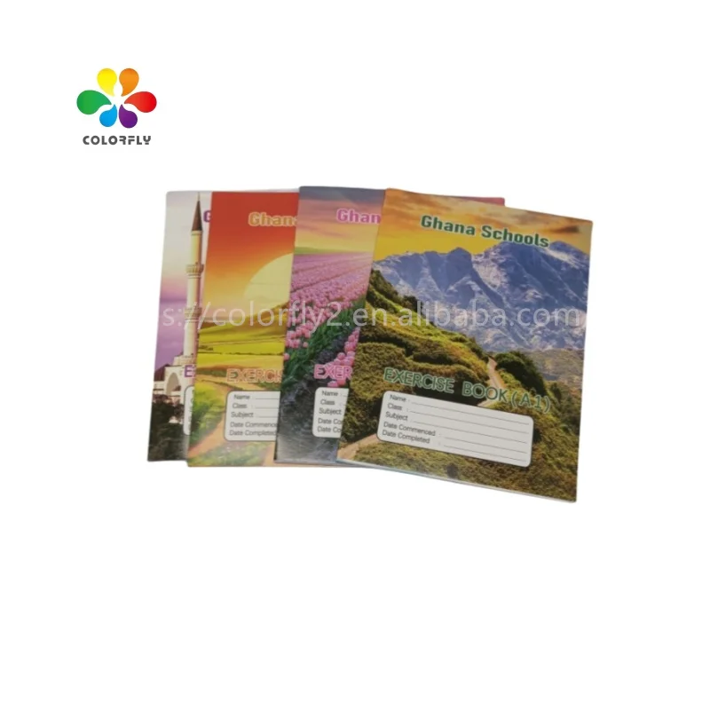 High Quality Ghana A1 Exercise Book White Inner Paper Custom Design  Exercise Books for Schools in Ghana square Exercise Book