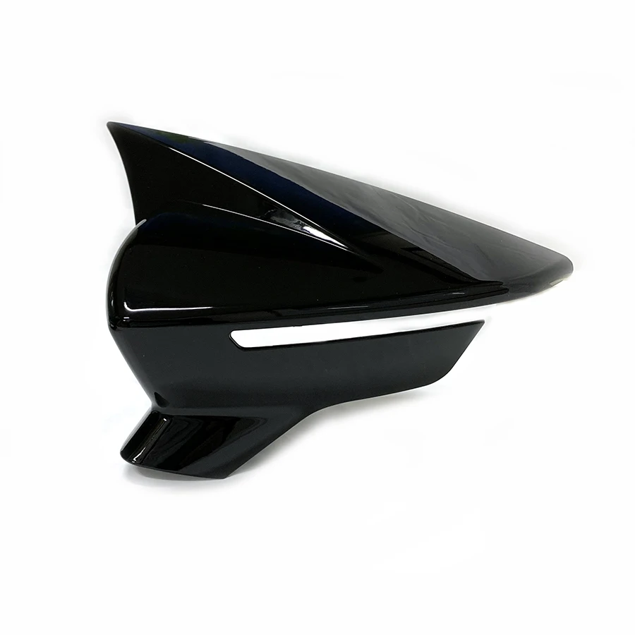 product black mirror cover for seat leon 2013   2020 car side rearview mirror cover abs accessories for 2014 2015 2016 2017 2018 2019-7