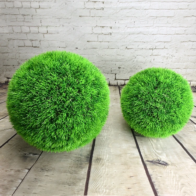 Подвесной пластиковый шар из искусственного бокса зеленой травы Цветочные шары для украшения свадебного сада