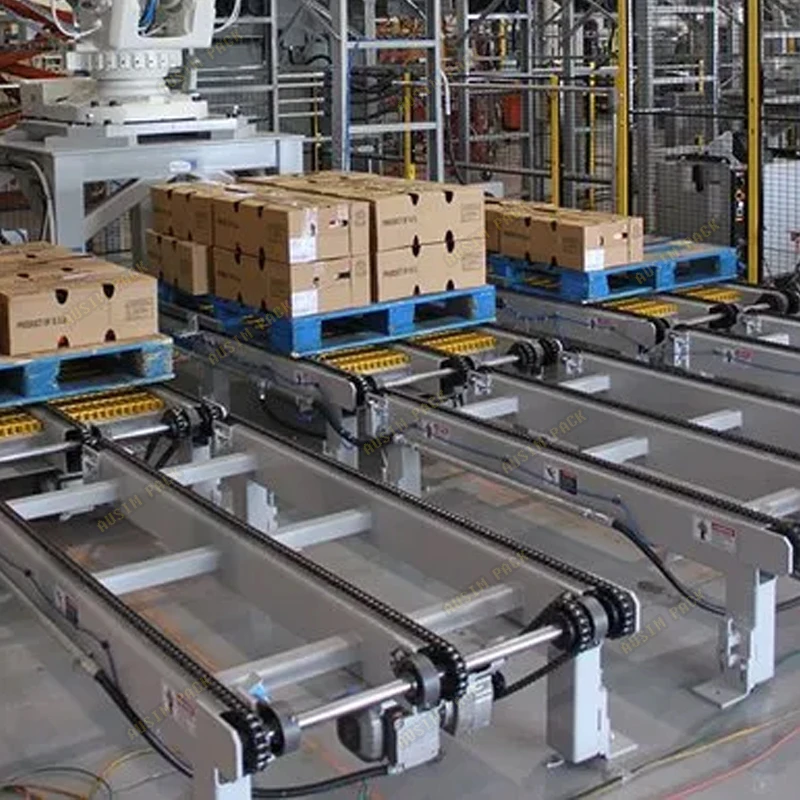 Transfer Pallets Unit Customized Heavy Duty Motorized Chain Conveyor Pallet Transfer Conveyor ...
