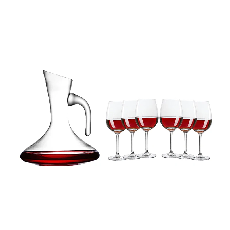 Long Stem Wholesale Custom Gift Box Set Goblet Red Wine Glasses And Wine Decanter Wine Glass Set