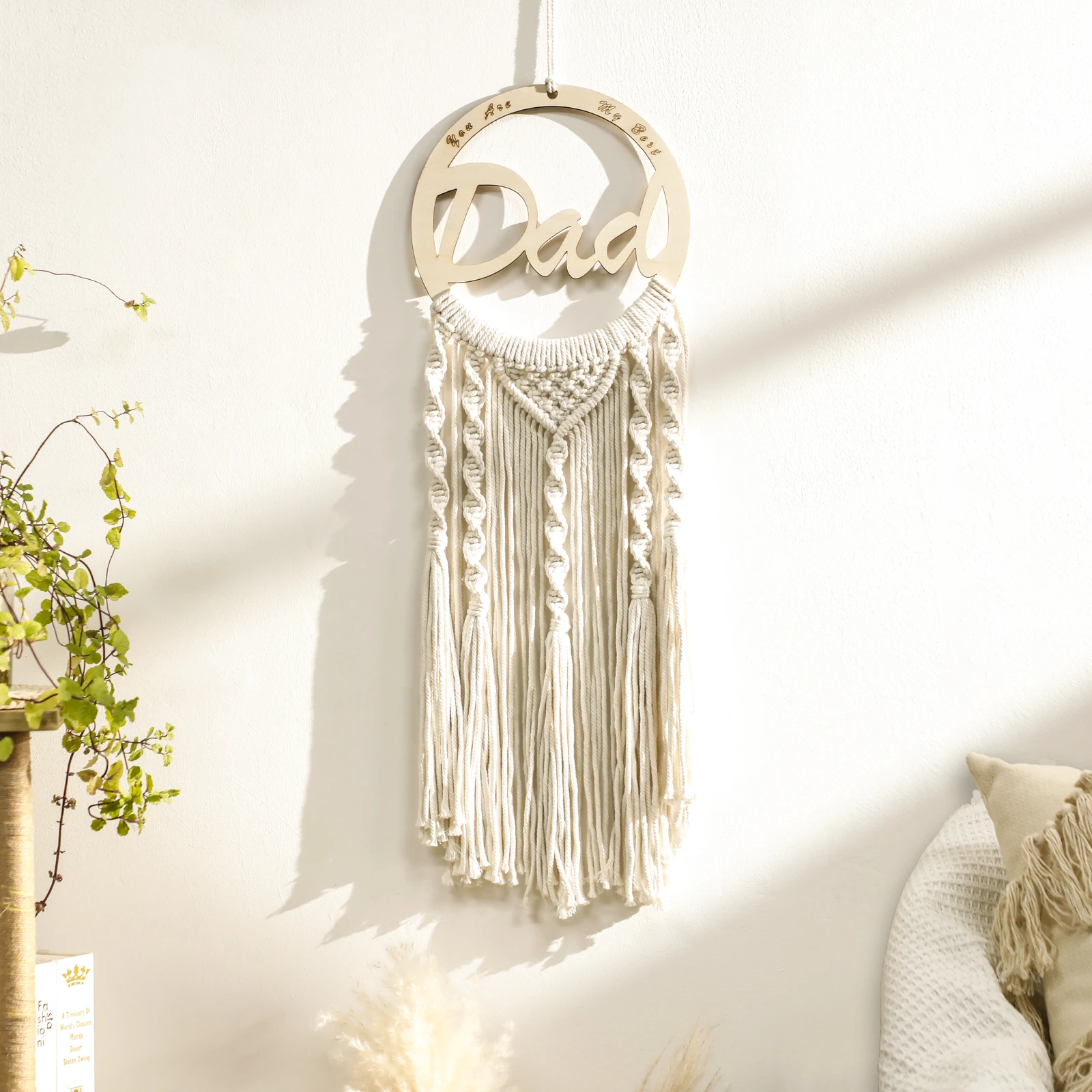 Triple Moon Macramè Parete, Acchiappasogni Boho Crescent Per Casa Dea, Acchiappasogni Per Decorazione fella Camera fa Letto Ragazza, Arazzo Tessuto Per Decorazioni Per Adulti, Regalo