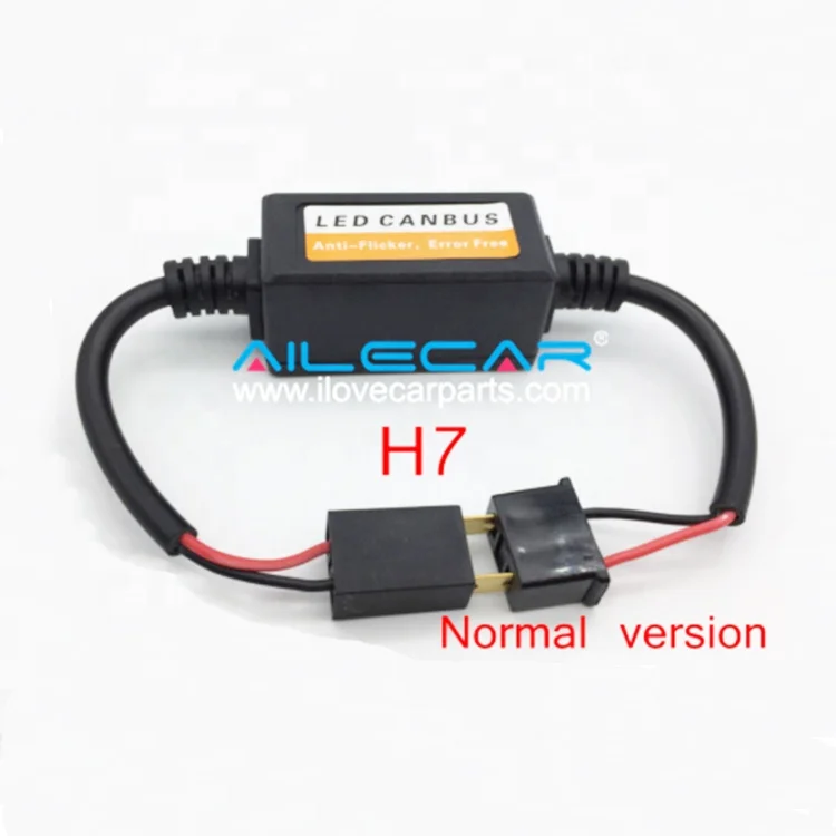 2x H7 Led Headlight Canbus Error Free Anti Flicker Resistor Canceller Decoder cw