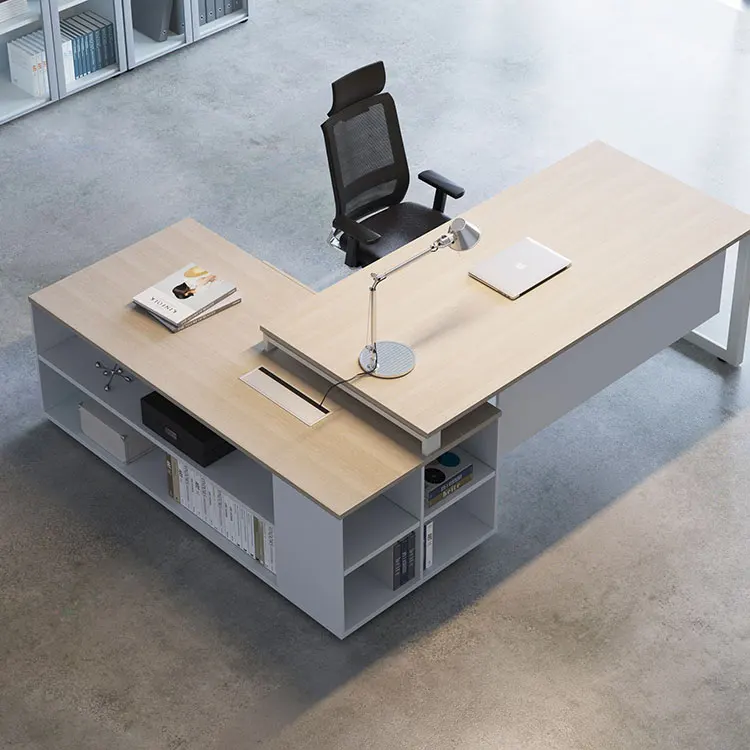 Modern Luxury Wooden Office Desk Workstation Table Designs Ceo Boss