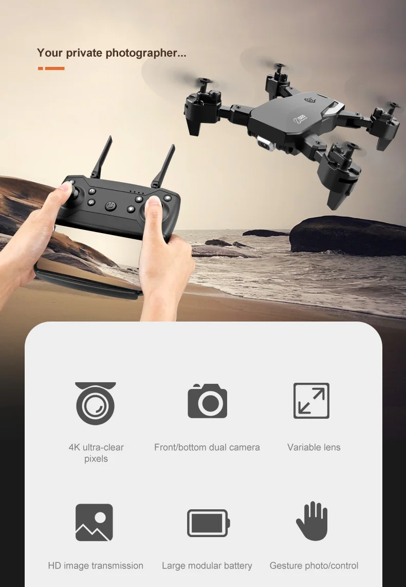 
 21 горячая Распродажа 2,4G WIFI FPV супер сопротивление падению S60 Дрон 4K с HD камерой и всесторонним светодиодным освещением для аэрофотосъемки  