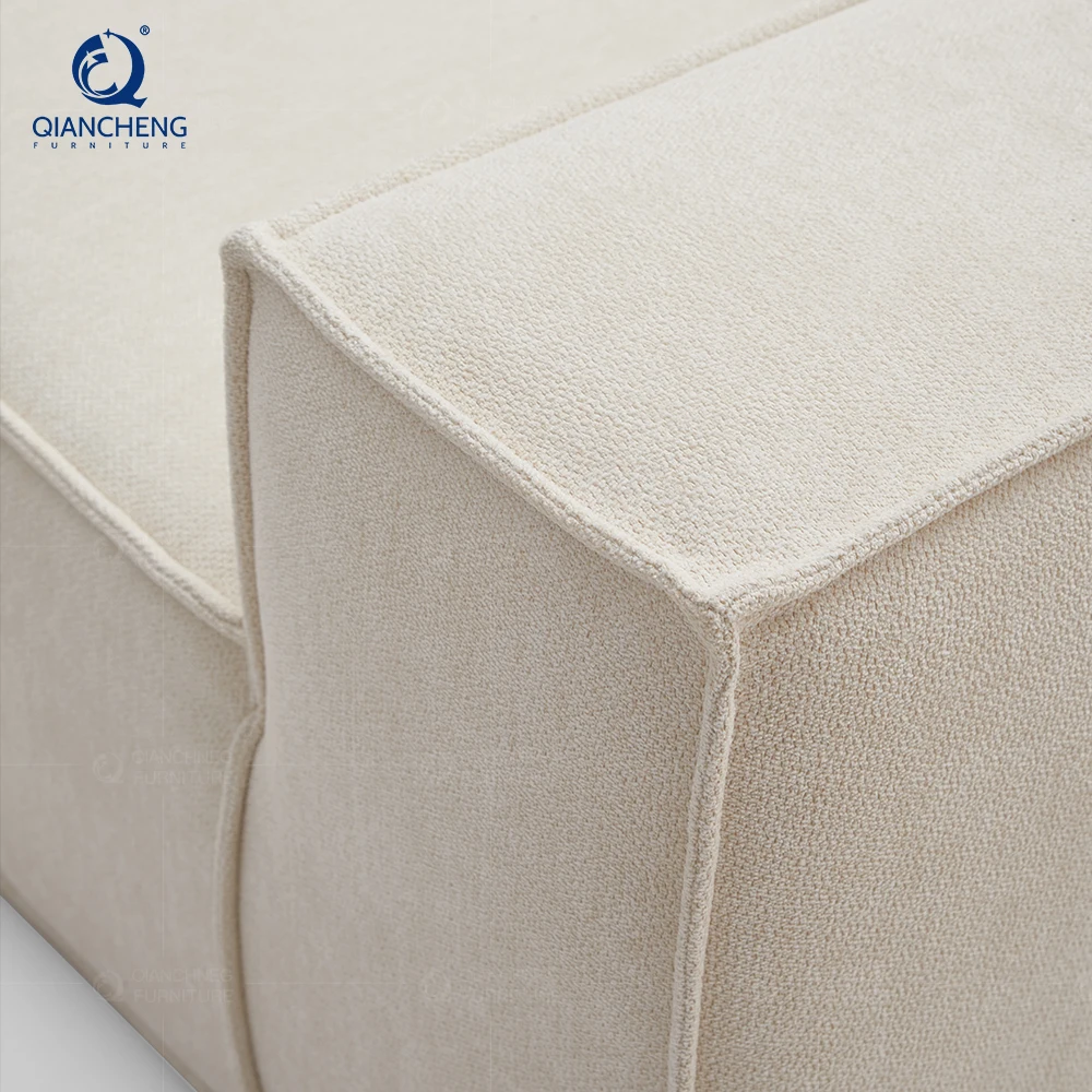 2025 Modern Tofu Block Compressed Sofa Wholesale Modular Sectional Compression Living Room 3 Seater Velvet Couch Set Furniture