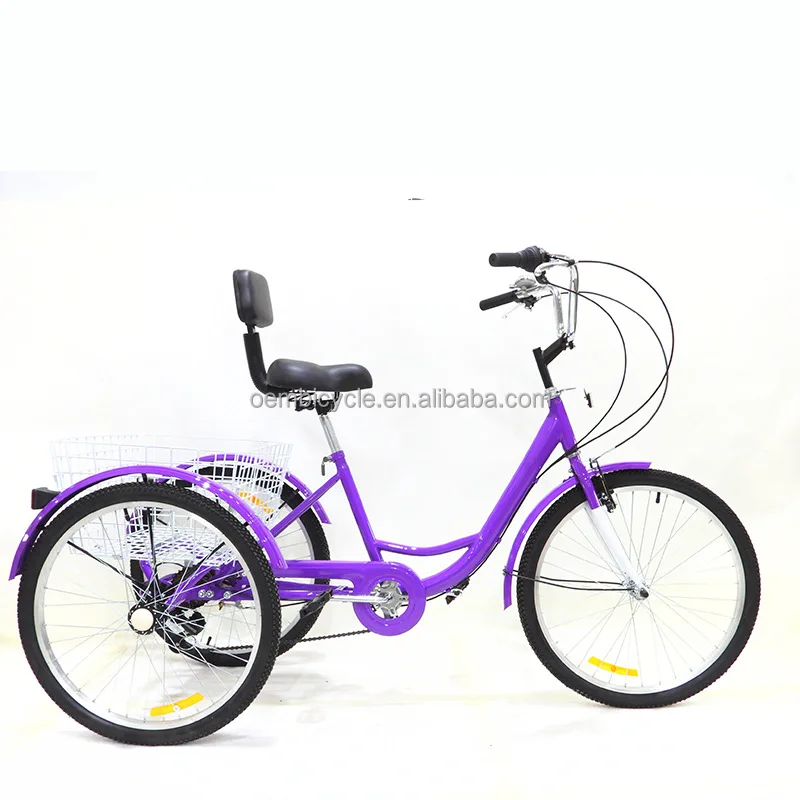 Wholesale Elderly Cycling Tricycles 24 Inch 3 Wheel Adults Tricycles