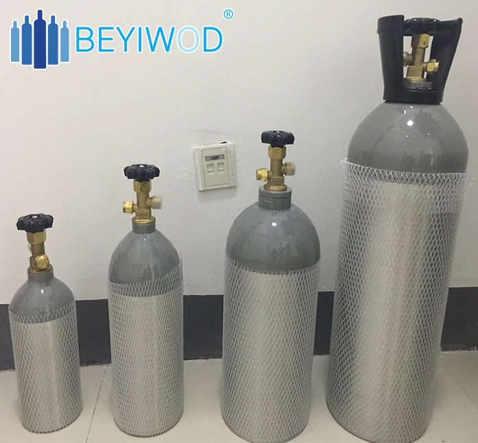 1L 2L 3L 5L 10L Refillable High-Pressure Food Grade Aluminum CO2 Tank Cylinder for Beverages & Aquariums