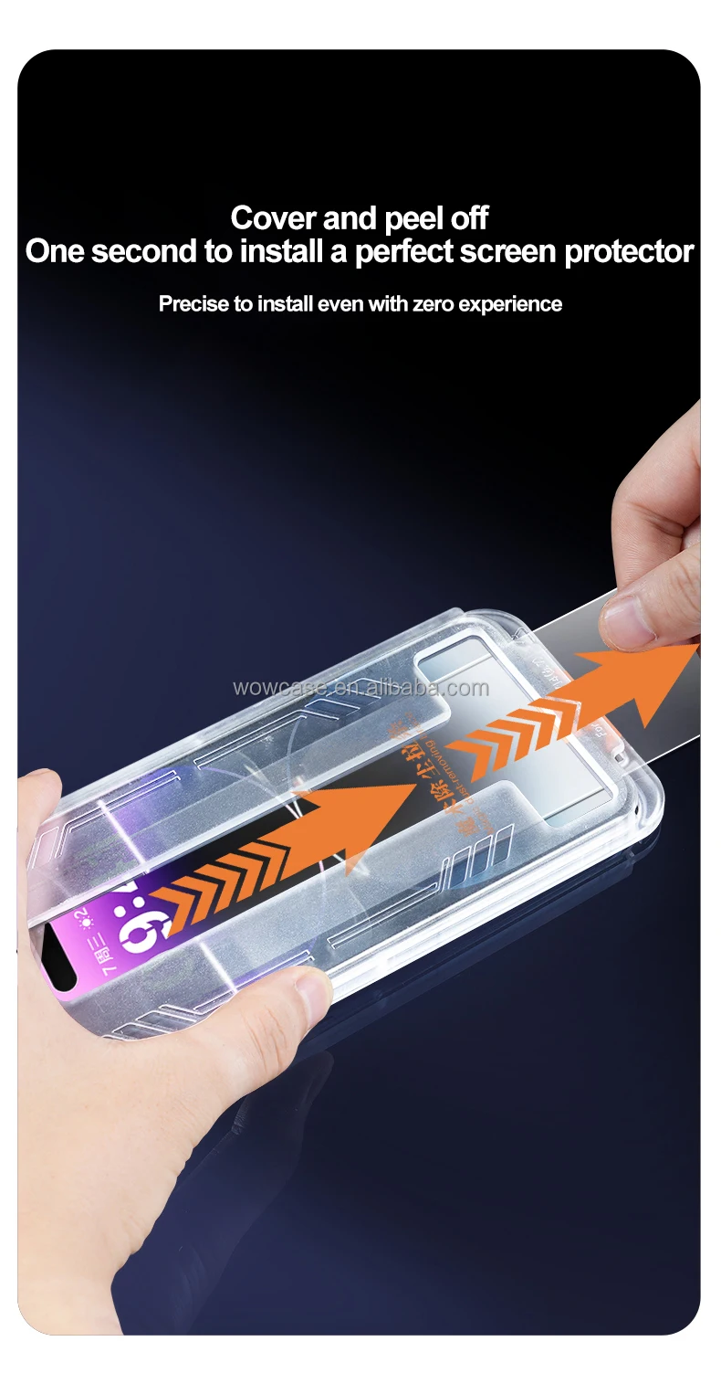 Wowcase New Design Free Dust Premium Cell Phone Glass 3d Curved Full