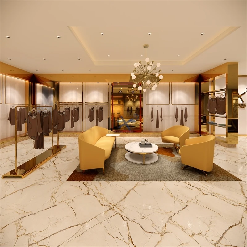 Lady Garment Modern Tailor Shop Decor Clothes Stand for Store Clothing Showroom Furniture Cloth Shop Interior Design Ideas