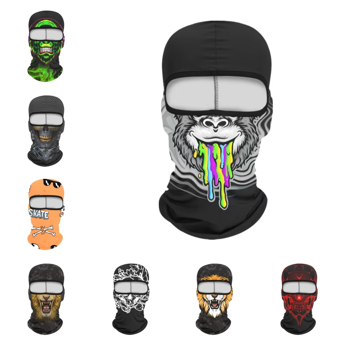 Hot Selling Solid Color Ice Silk Mask Breathable Motorcycle Riding Head Cover for Outdoor Sports Cycling Balaclava for Fishing