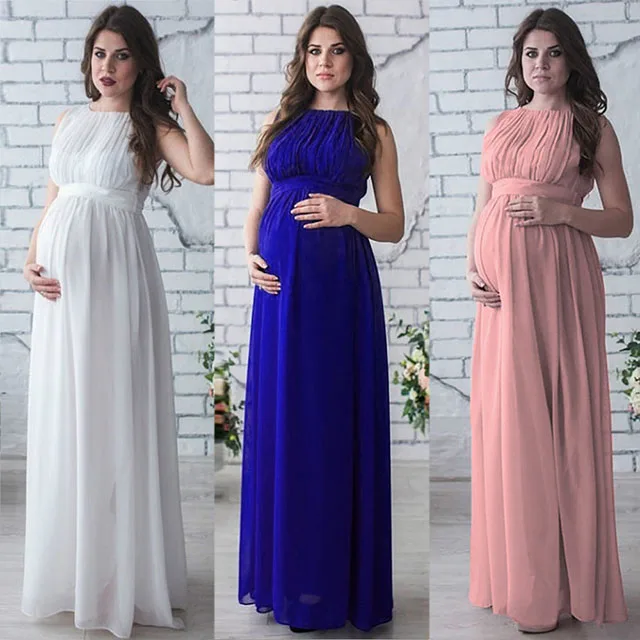 evening gown for pregnant lady