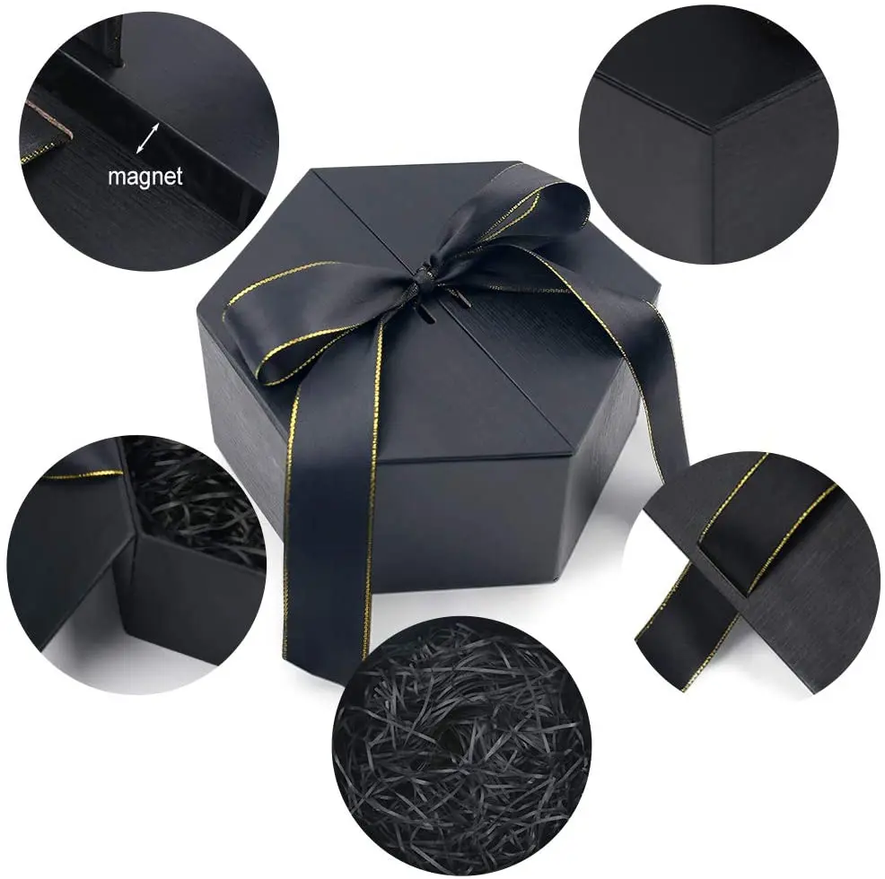 Creatrust Slide Out Gift Cardboard Magnetic Lid Shirt Baby Set Newborn Luxury Wood Packaging Hamper Folding Gift Box