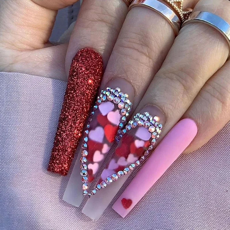 336 Stück Ballerina Fake Nails – Extra Lange Acrylnägel In 14 Farben, Für DIY Nageldesign