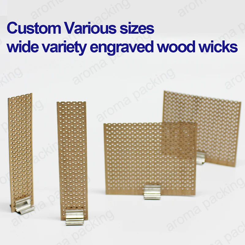 Cherry Wood Crackling Sound Custom Shape Wooden Wicks For Candle Wood