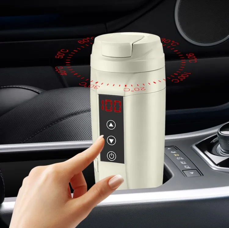 450ml Car 12V24V 90W Thermal Insulation Electric Kettle Water Heater  Heating Cup