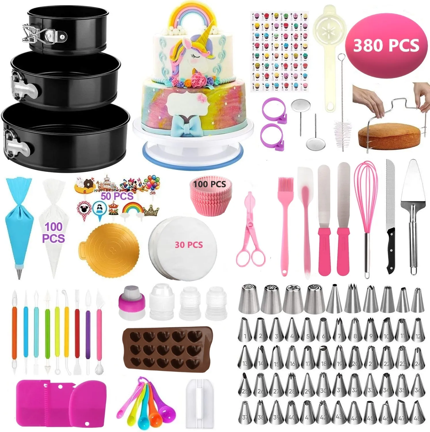 Buy Spring Form Cake Pan & 100 Pcs Cake Kit - RFAQK