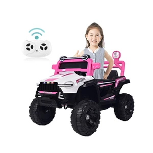 Ride on Car With LED Light Music Player Four Off-road Wheels Electric Kids Ride on Car 2 Seats Kids UTV Toys Vehicles