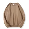 Deep khaki cotton crewneck sweat