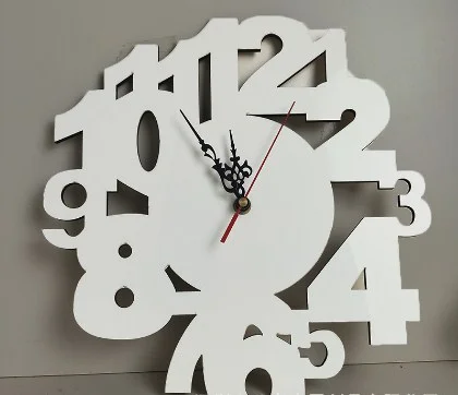 RubySub 12 Inch Round Number Custom MDF Wooden Wall Clock Sublimation Clock Blanks