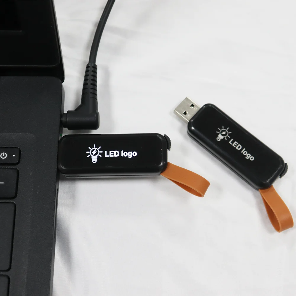 Custom Logo Light up USB Flash Drive 4GB Pen Drive Usb Promotional Gifts Plastic Materials 8GB 16GB 32GB 64GB Memory Sticks