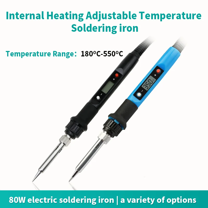 80W Digital LCD Electric Soldering Iron - Adjustable Temperature 180°C-500°C