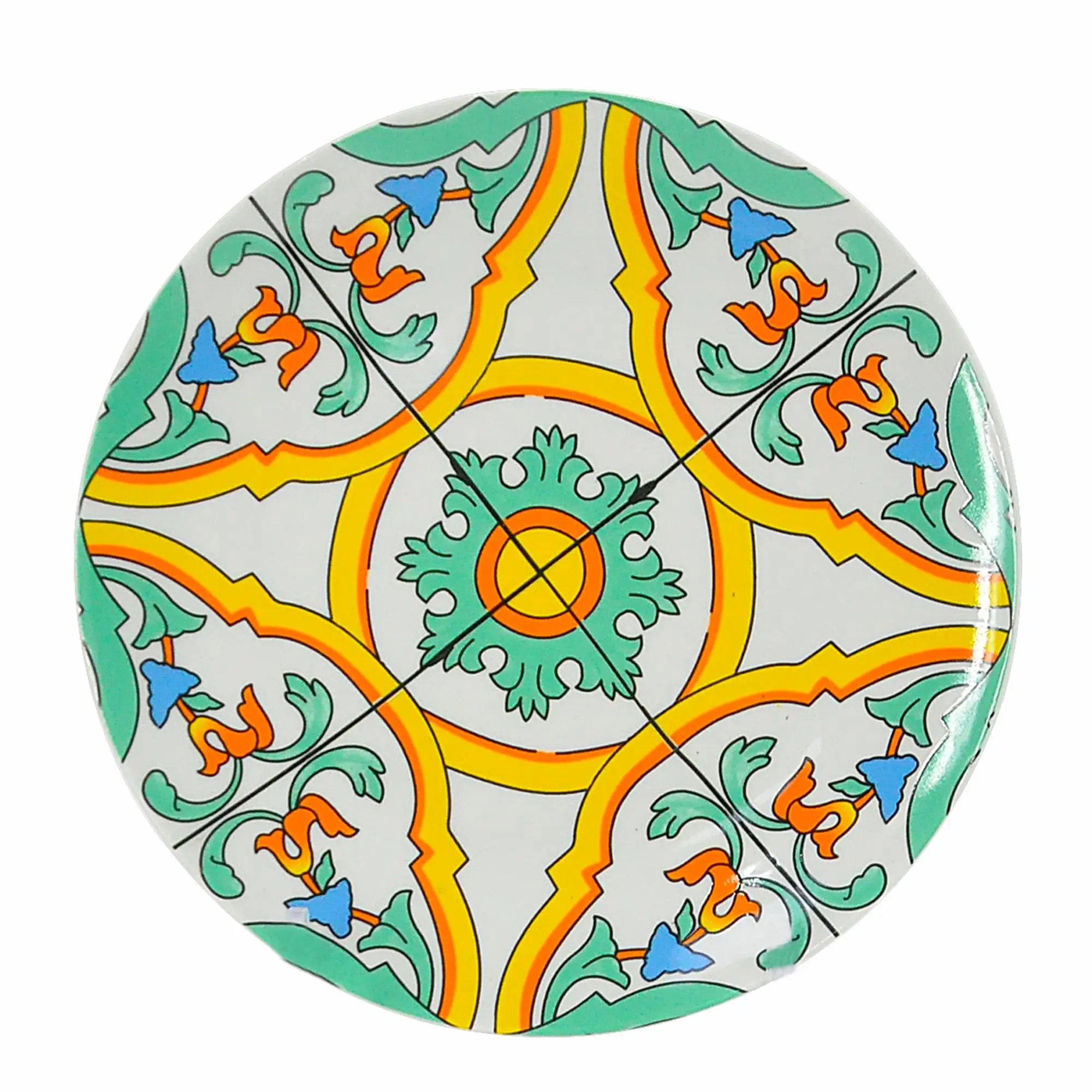 Sample Available Southeast Asian Style Custom Printed Restaurant Ceramic Plate Sets Flower Design Tableware Dinner Plate