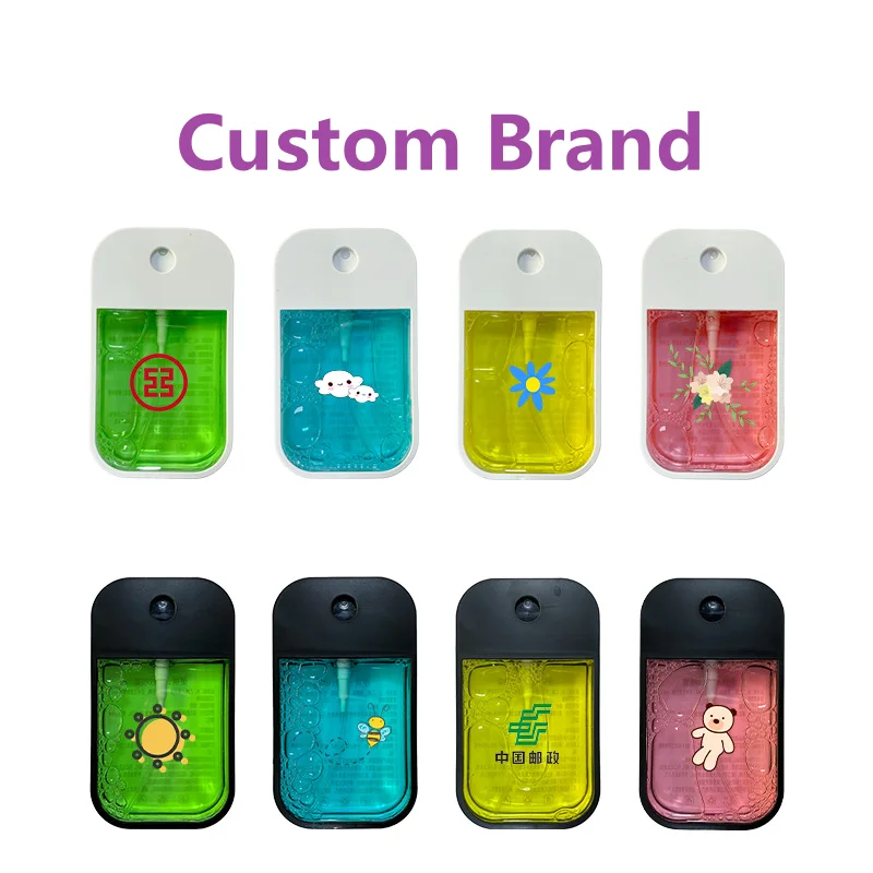 OEM 30ML 40ML 50ML PETG Mini Perfume Toner Atomizer Pump Credit Card Plastic Spray Bottle for Skincare Hand Sanitizer & Keychain