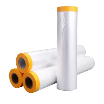 masking film with tape masking film roll for use in painting painting masking film