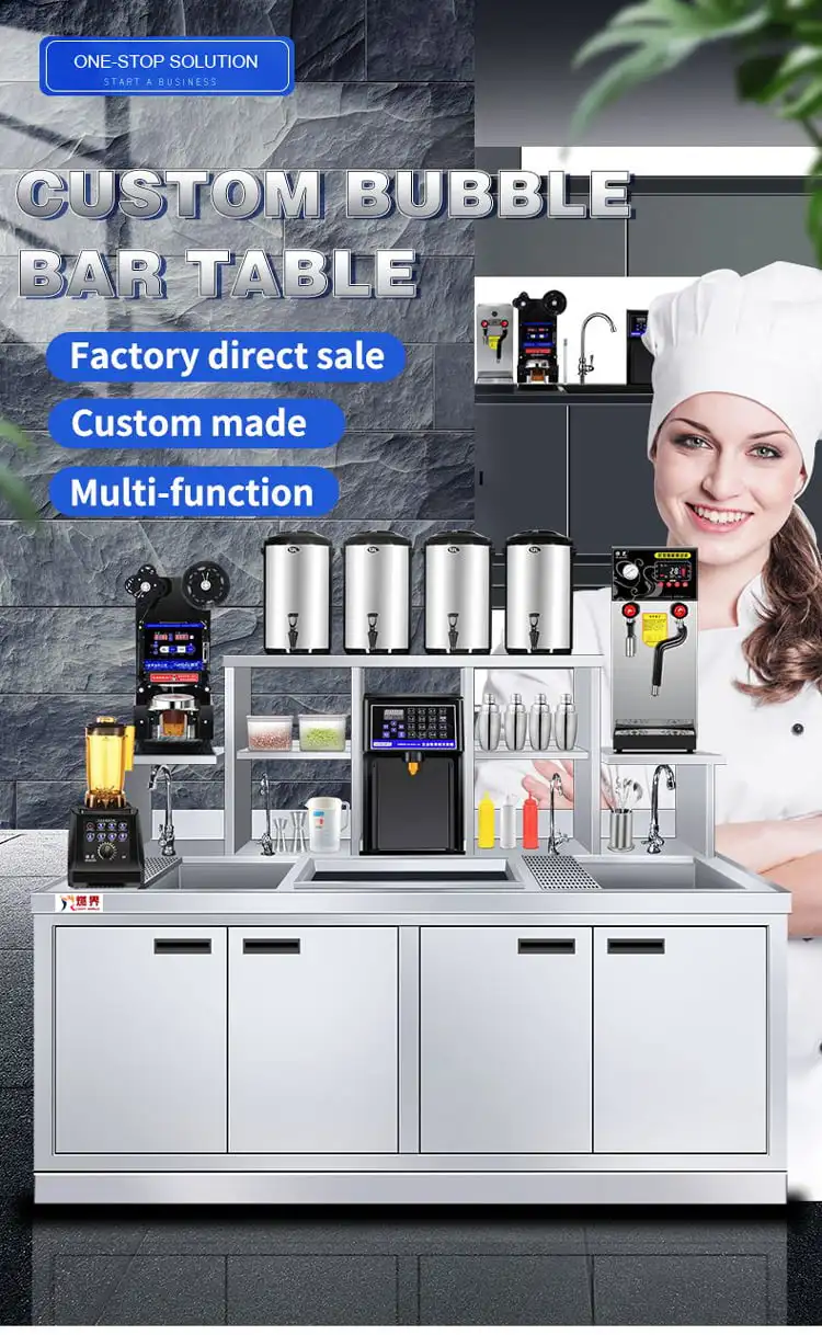 Milk Tea Equipment Sets Bubble Tea Shop Machine Bubble Tea Bar Counter