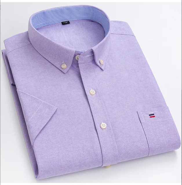 2024 Custom OEM ODM  wholesale Summer Men Classic cotton blend formal shirts office work business men's short sleeve for men