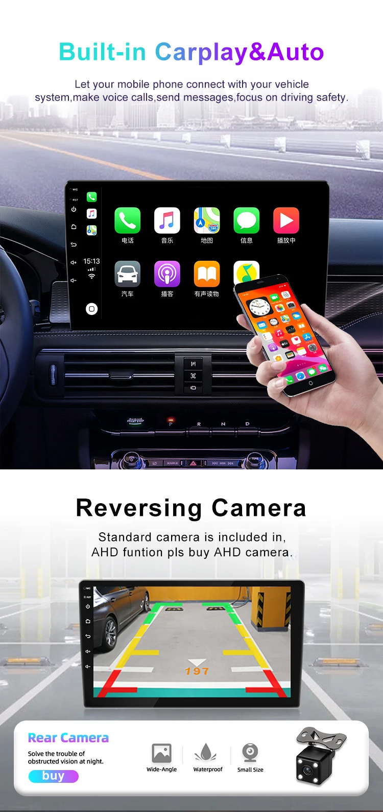 PX6 Android 12 IPS 2.5D DSP CarPlay Auto Car Navigation Player For Honda Toyota Nissan with RDS Radio BT car stereo