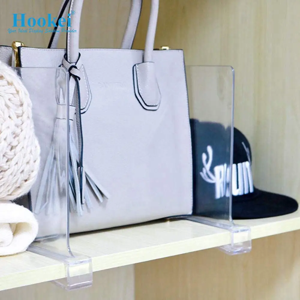 High Quality Clear Acrylic Shelf Dividers Closets Shelf Closet
