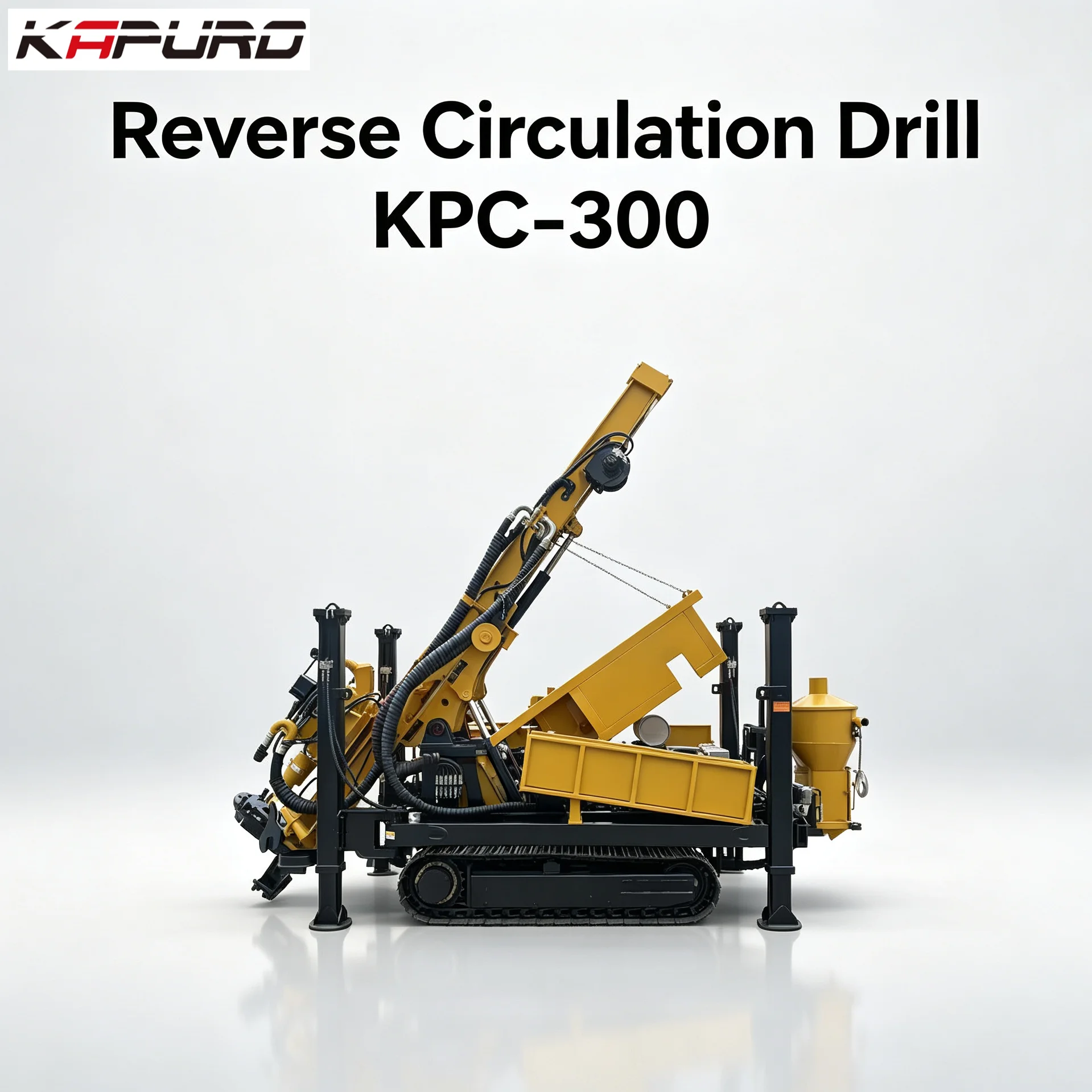 300m Crawler Reverse Circulation Drilling Rig 325mm 6500Nm Torque 12T Lifting Cummins/Yunnei for Water Well Borehole
