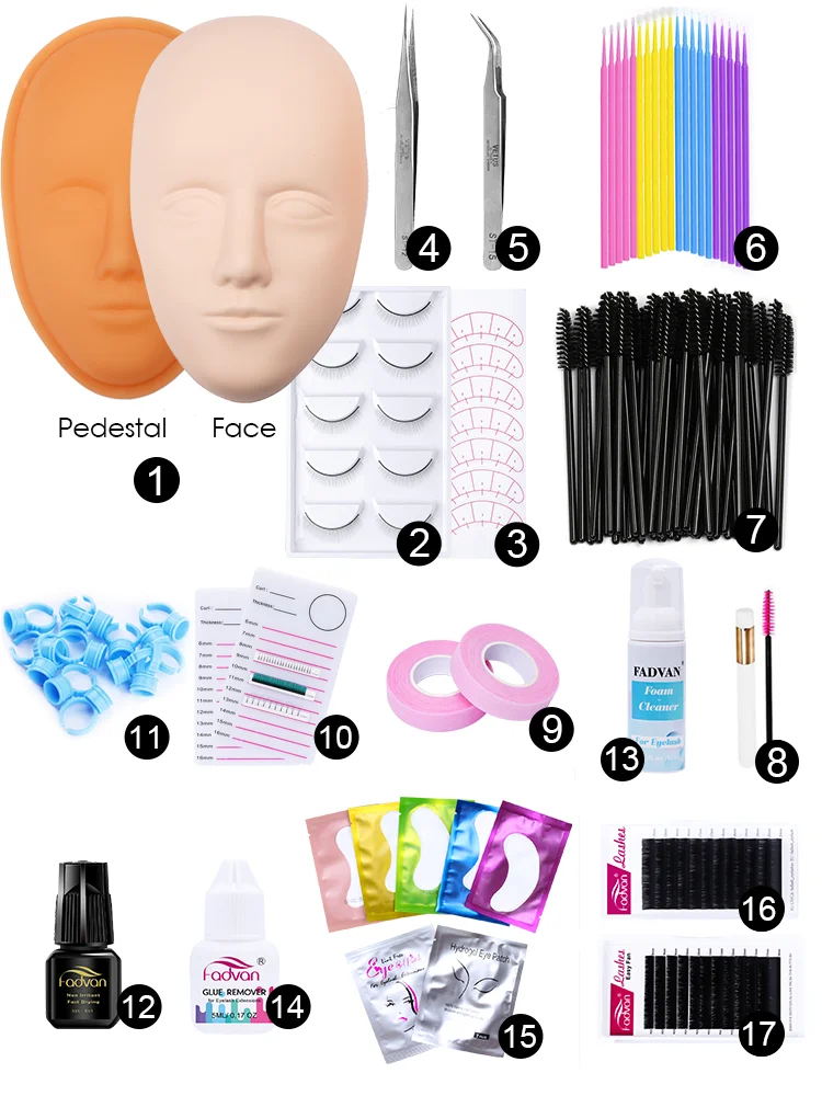 Pestañas Extensión Kit Profesional De Herramientas De Maquillaje