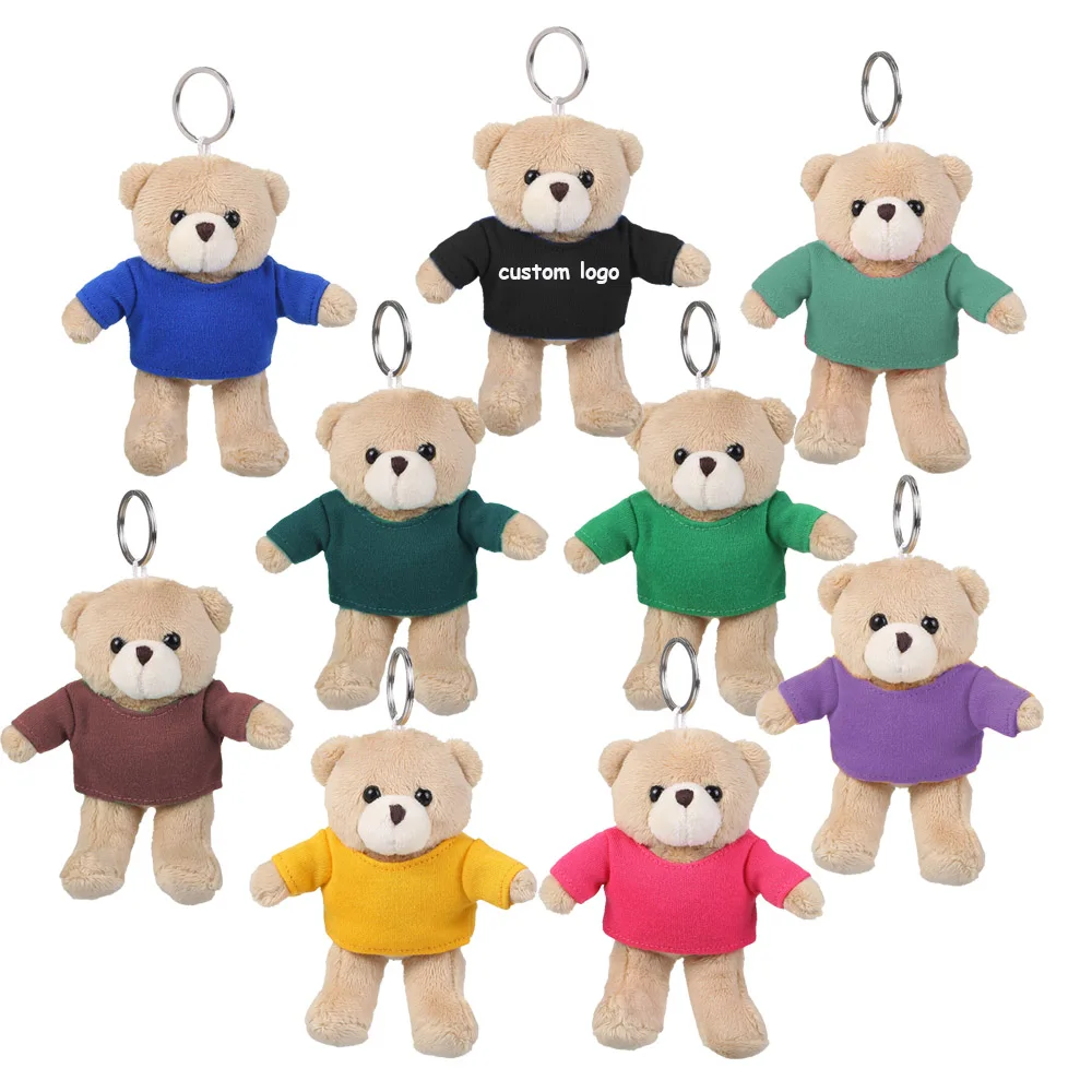 Small Teddy Bears Keychain Plush Toys Custom Bear Plush Toys Stuffed