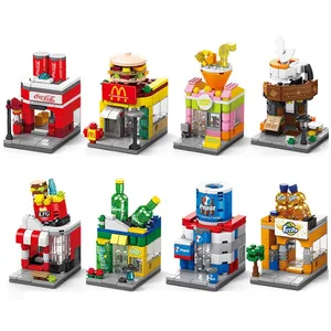EPT Wholesale Toys Kids 8 in 1 3D Building Block Sets Mini City Street View Building Blocks