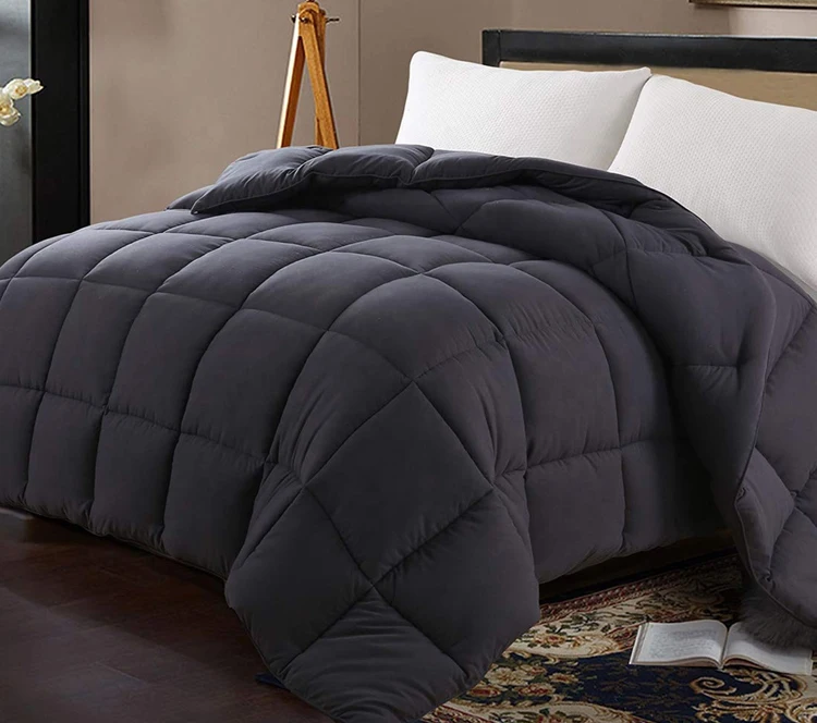 Custom Microfiber Polyester Goose Down Alternative/cotton Quilt Bed